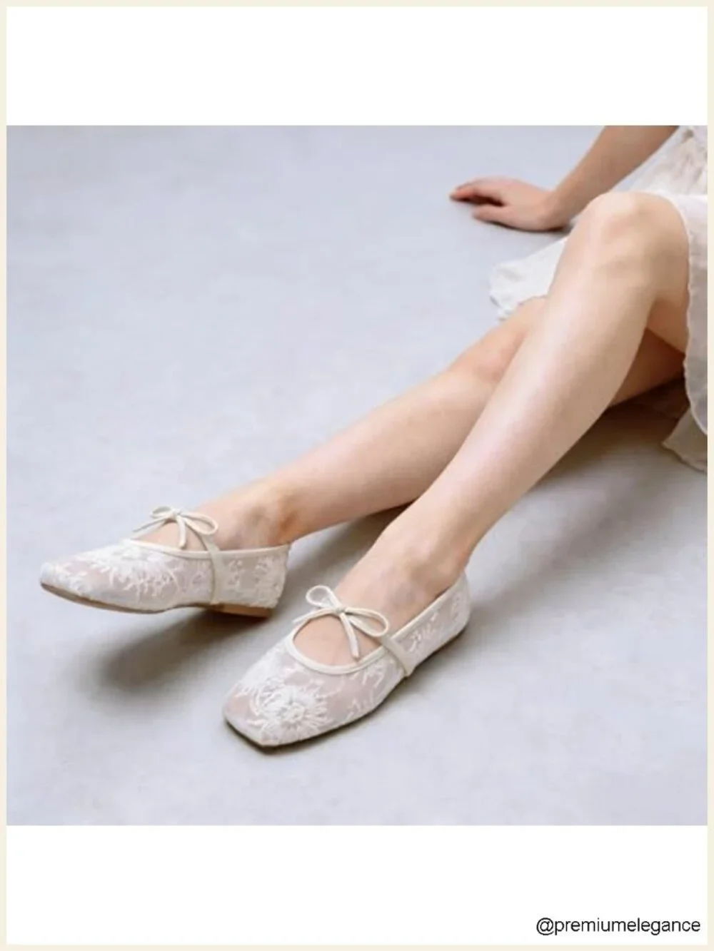 Square Toe Ballet Flats with Strap Lace Up Bow Shoes for Women